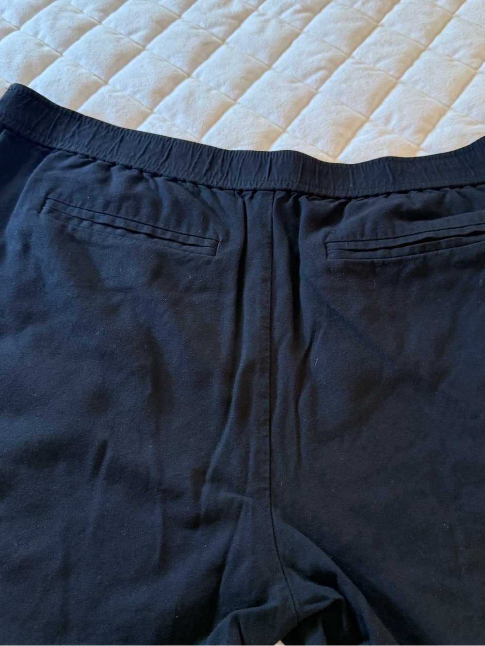 Madewell Black Cuffed Track Trousers Pull On Pants Size M